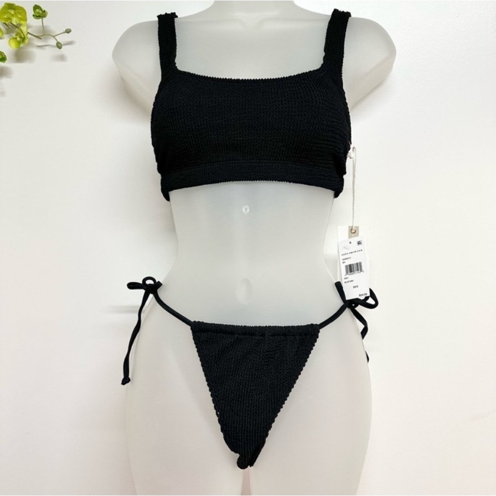 Good American size XS women's black bikini set, new with tags